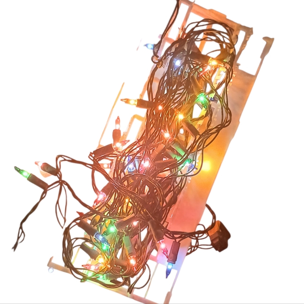 Rag Shop Vintage Multicolor String 50 Ultra Bright  Light set Indoor Outdoor GUC